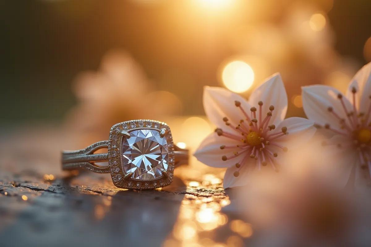 Illustration : Diamant de laboratoire pour bague de fiançailles