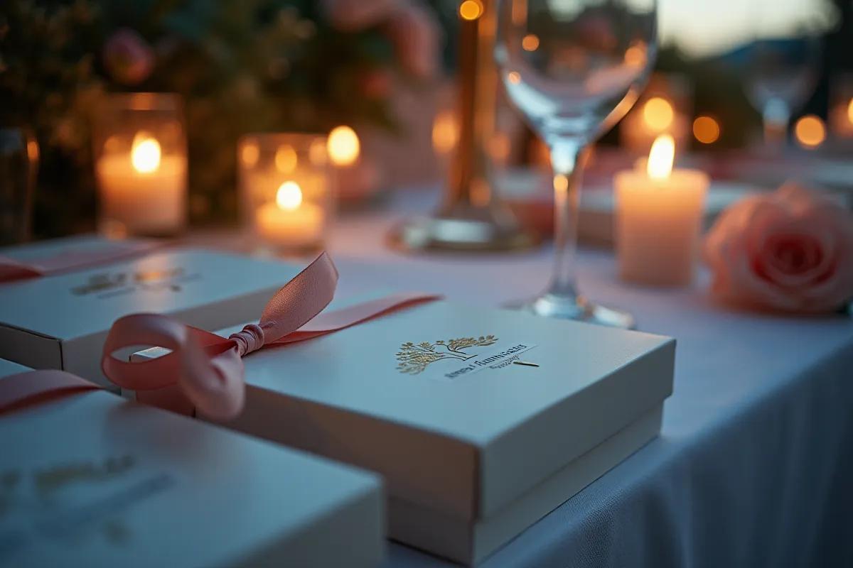 Cadeaux invités personnalisés : gravure, étiquettes et packaging
