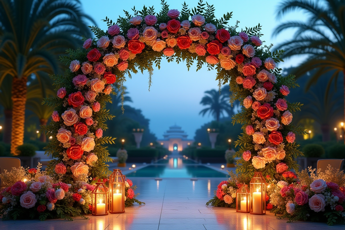 Décoration cérémonie mariage : arche, allée et fleurs en 2026