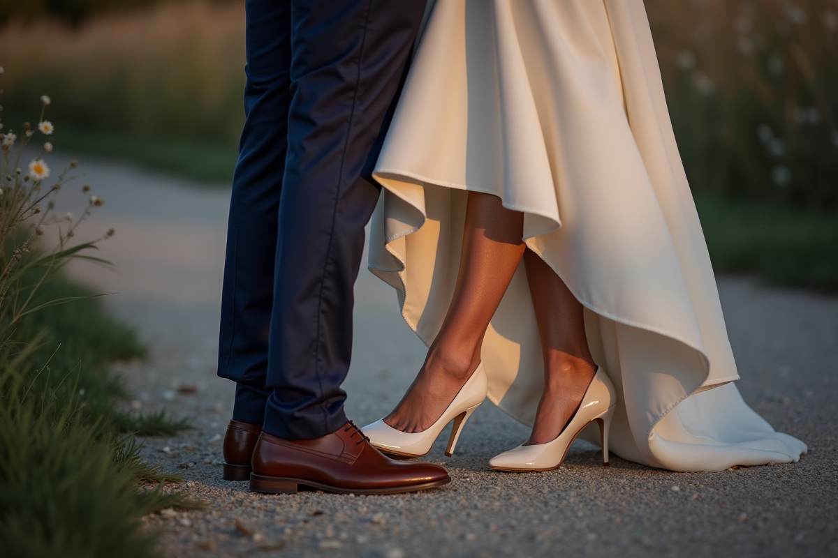Chaussures plates mariée : confort et élégance sans talons
