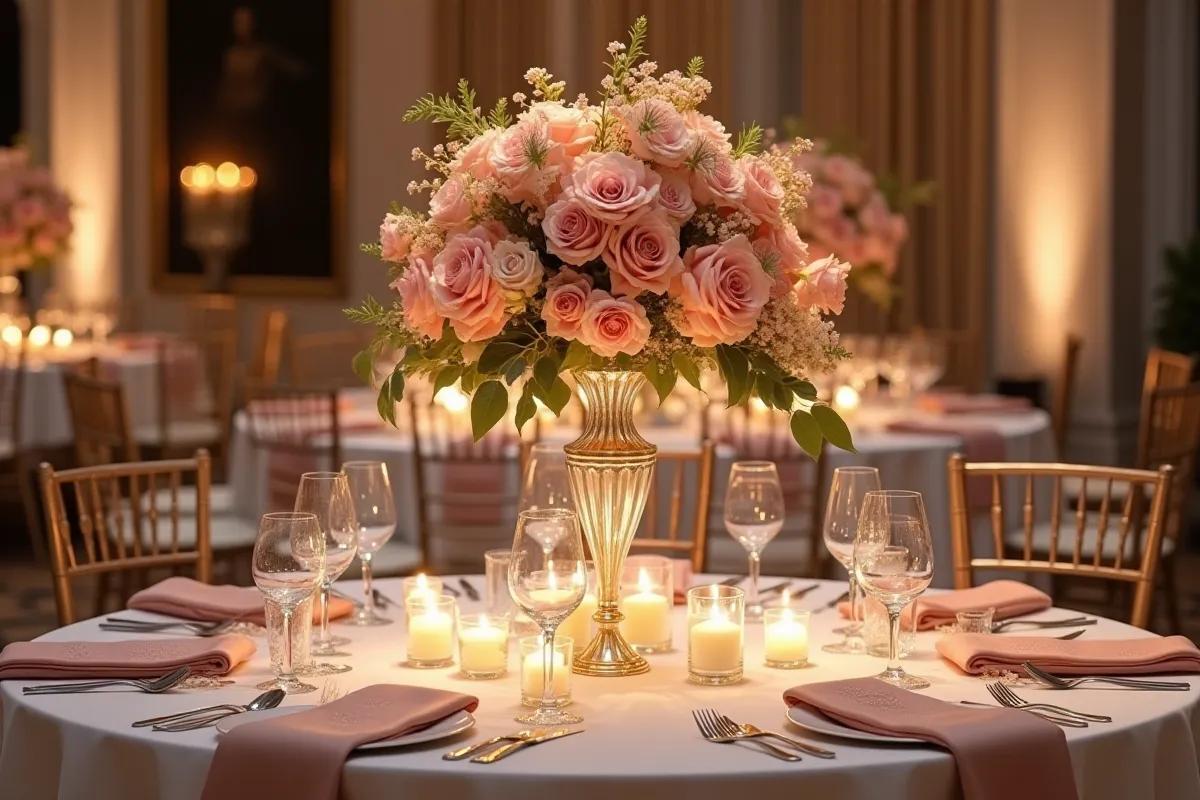 Illustration : Décoration de table mariage
