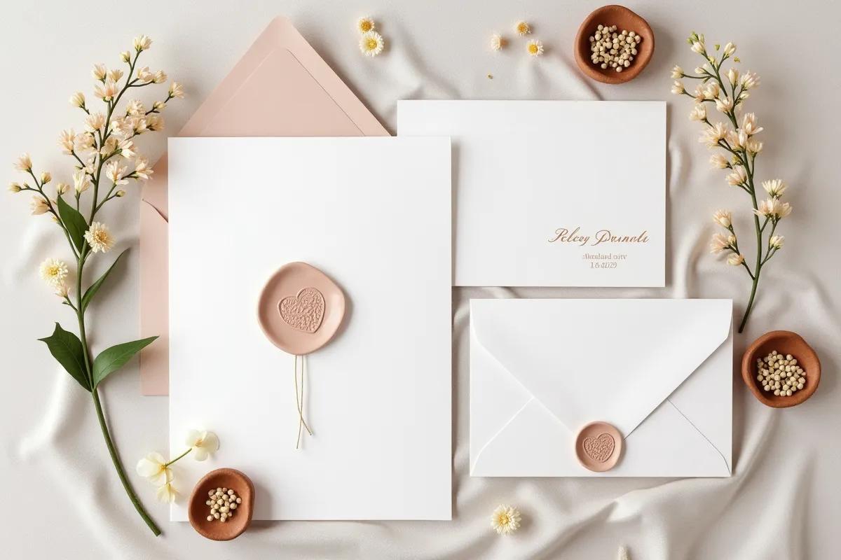 Illustration : Papier faire-part mariage : guide des types et qualités