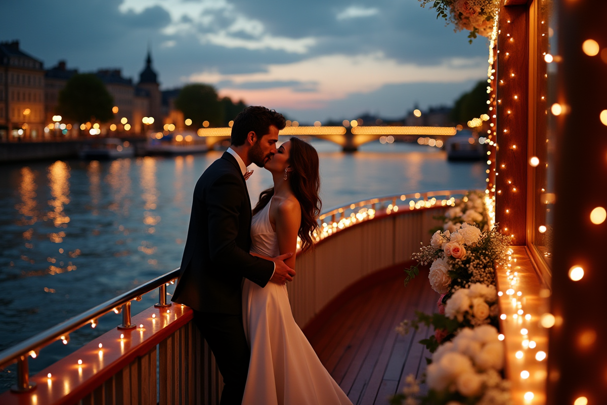 Mariage sur les Bateaux Mouches à Paris
