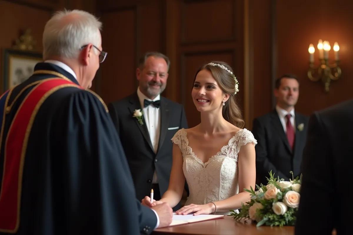 Déroulement du mariage civil : minute par minute