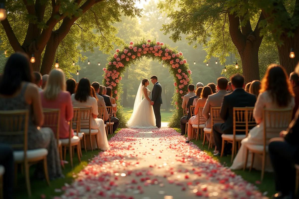 Illustration : Mariage dans un jardin anglais : romantisme et élégance
