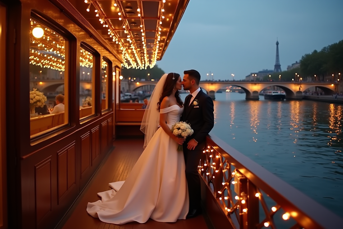 Illustration : Mariage sur péniche : guide complet 2026