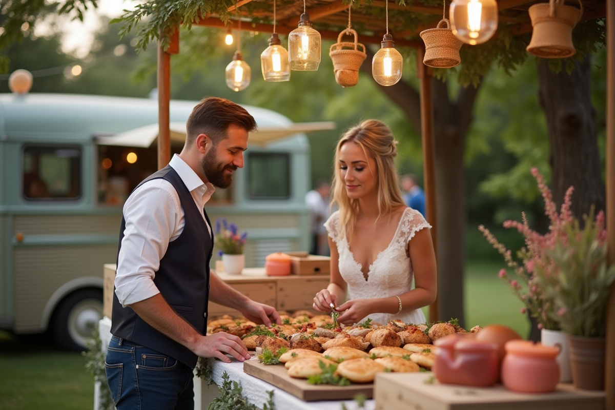 Traiteur mariage petit budget : buffet et food truck