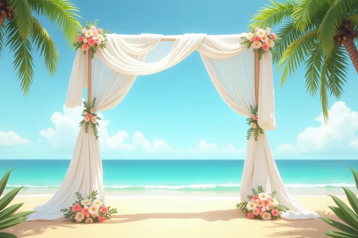 Mariage plage coucher de soleil