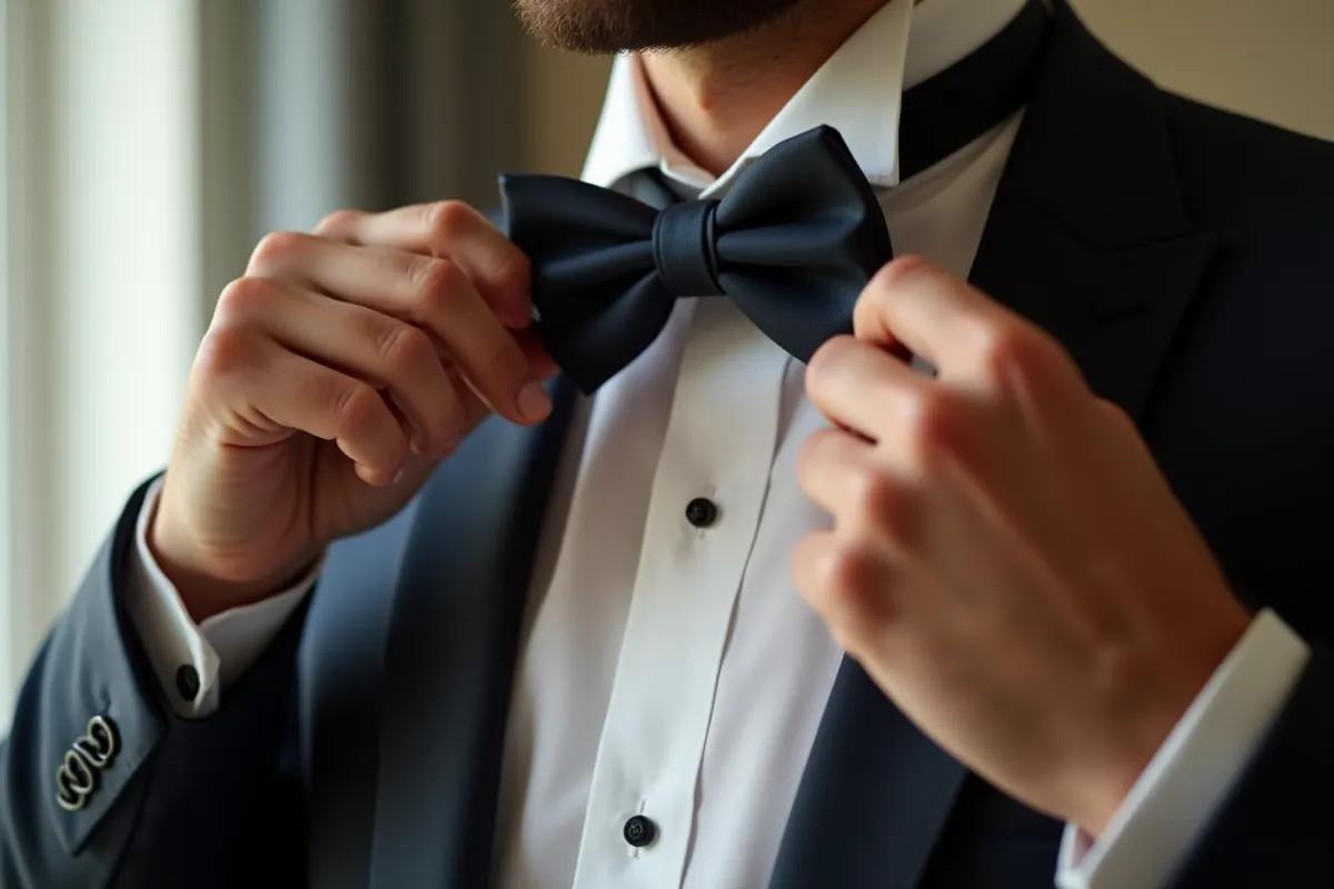 Assortir nœud papillon du marié et robe de mariée : le guide harmonie