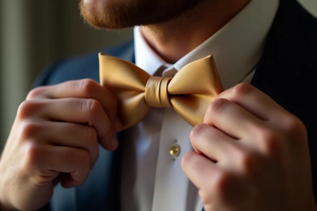 Types de nœuds papillon mariage : soie, bois et velours