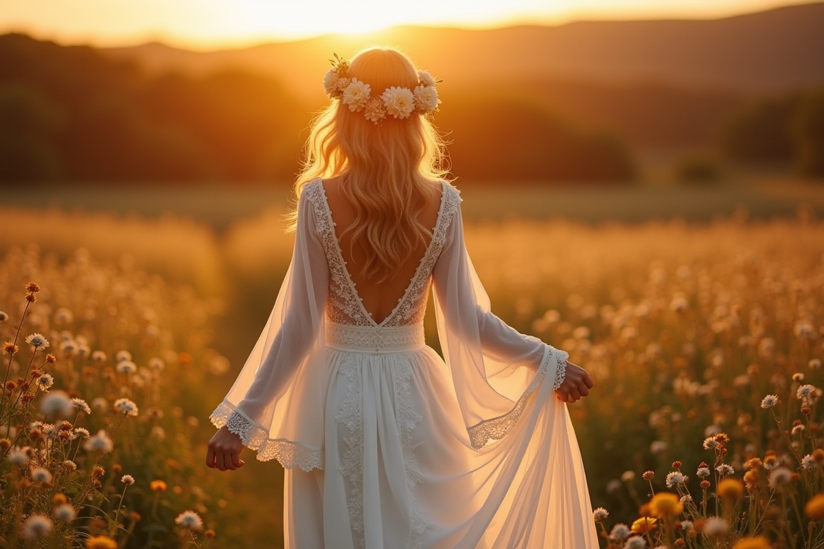 Robe de mariée bohème : le guide du style boho chic