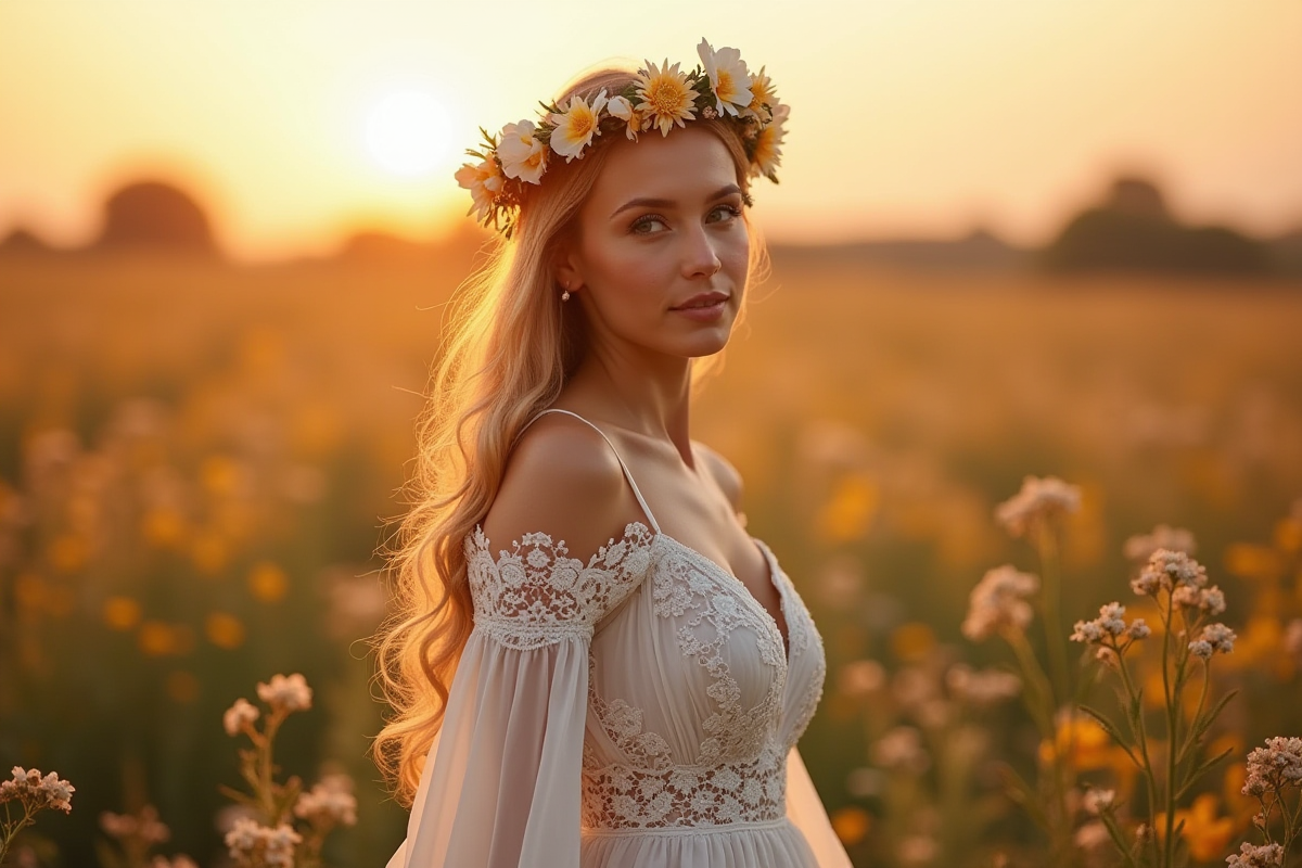 Robe de mariée bohème romantique : douceur et féminité
