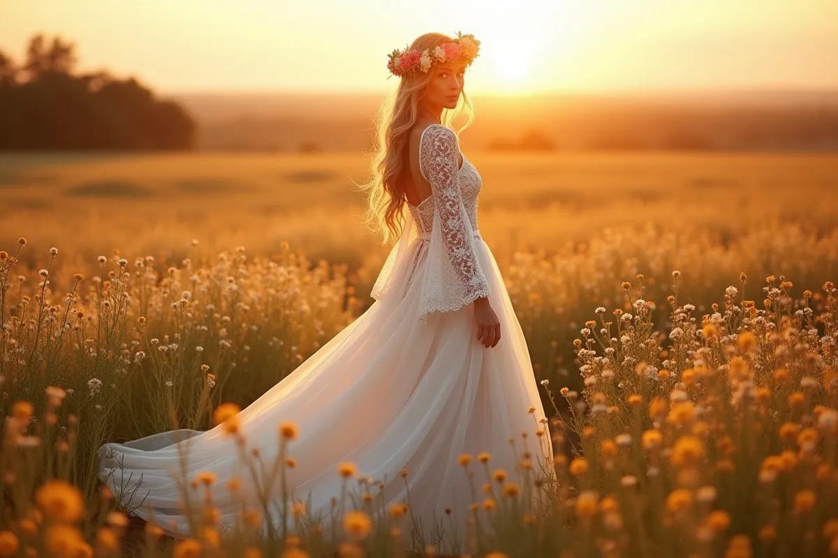 Robe de mariée bohème vintage : le charme rétro
