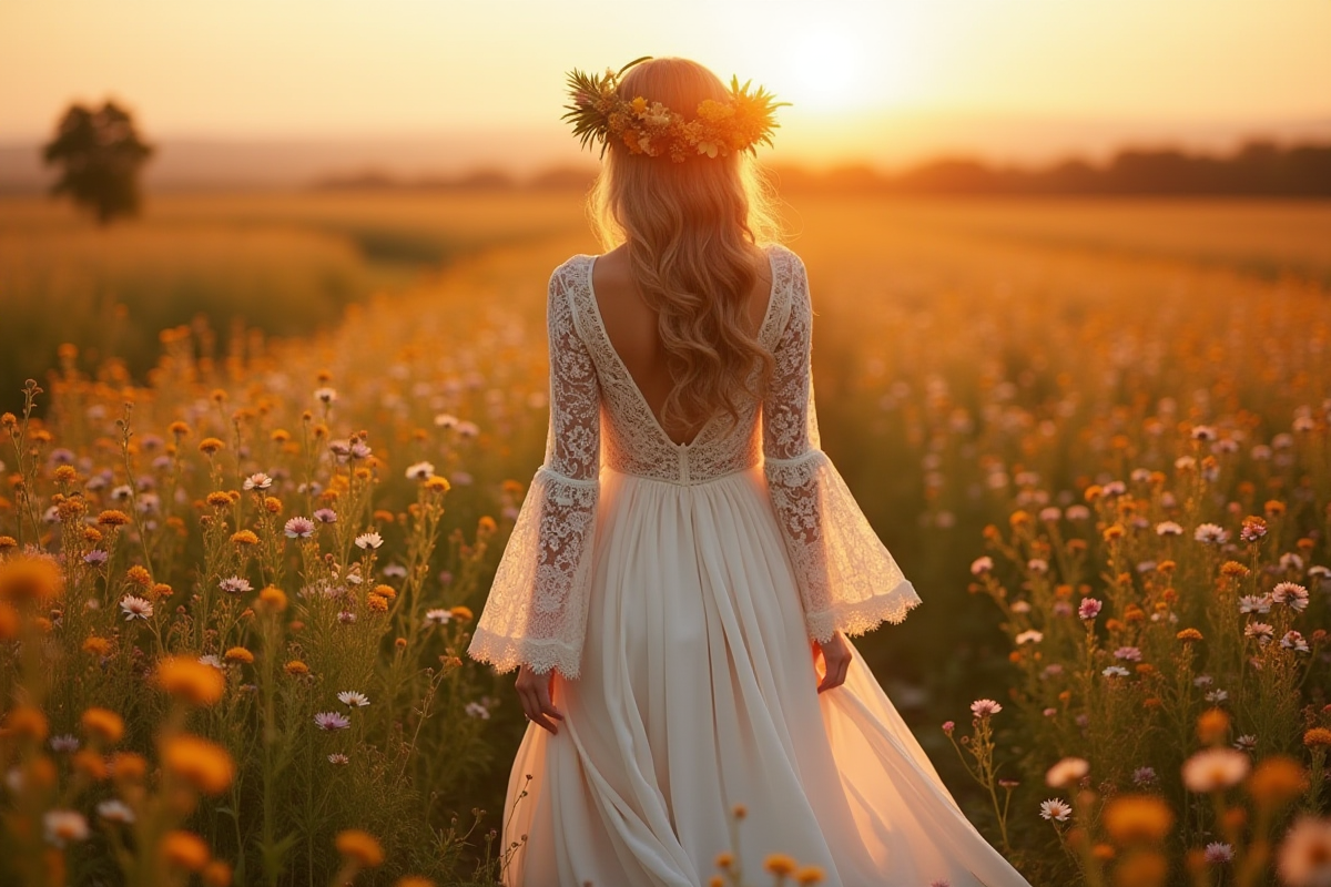Robe de mariée bohème : guide complet du style boho chic