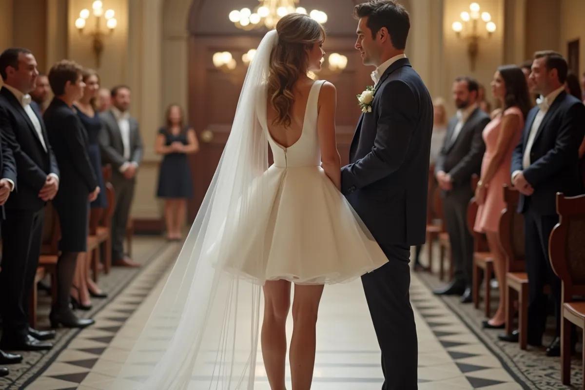 Illustration : Robe de mariée courte : pour quels styles et quelles occasions ?