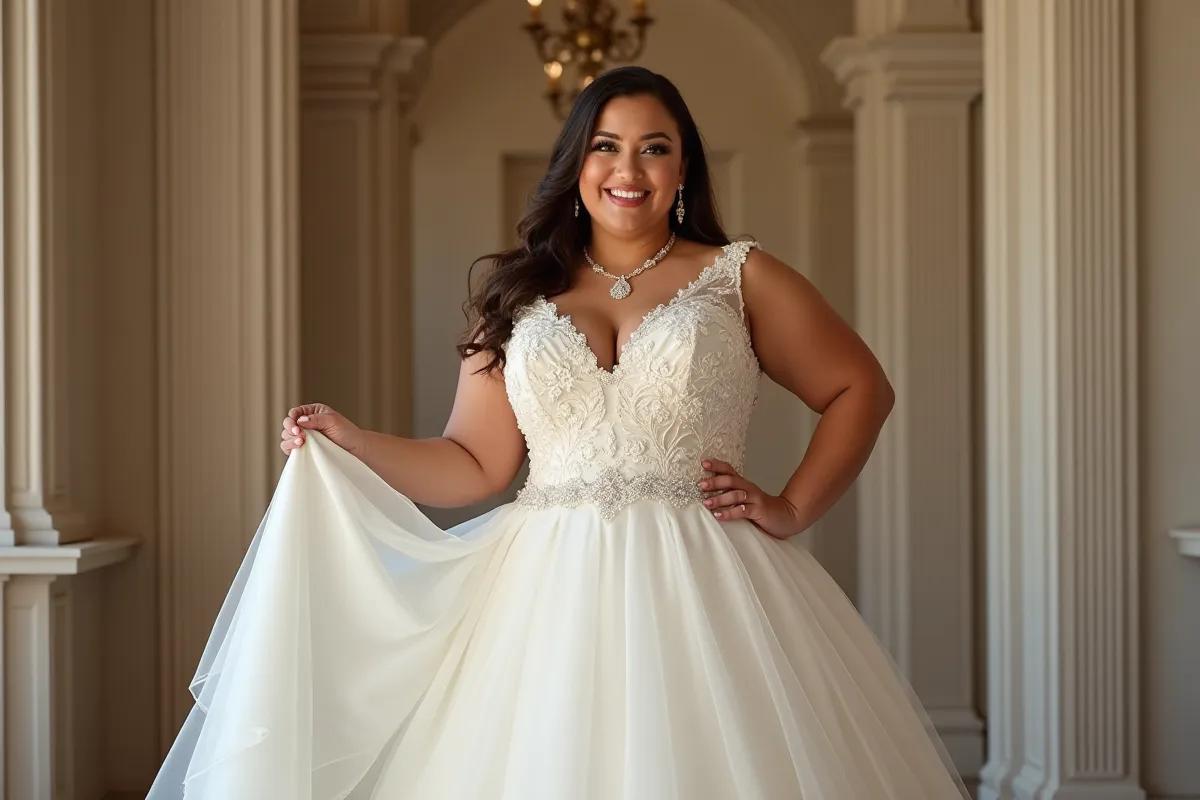 Accessoires robe grande taille : voile, ceinture et bijoux