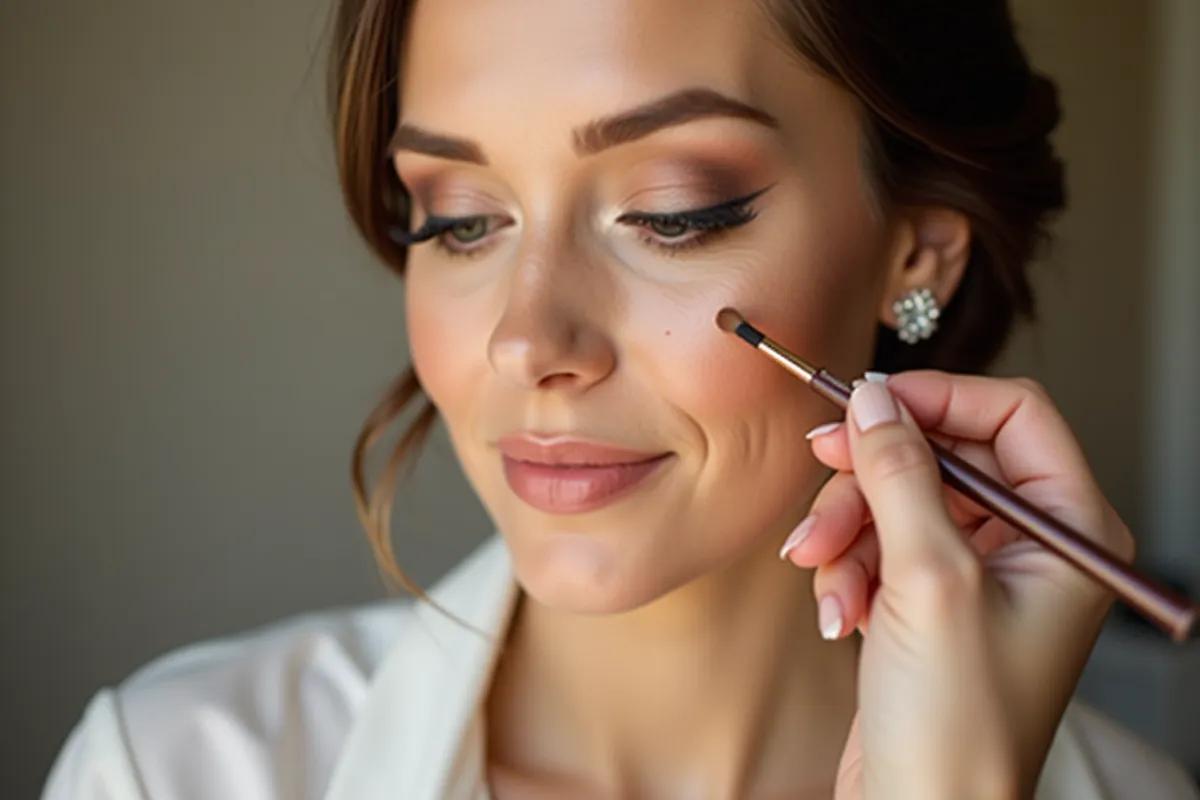 Maquillage lèvres mariage