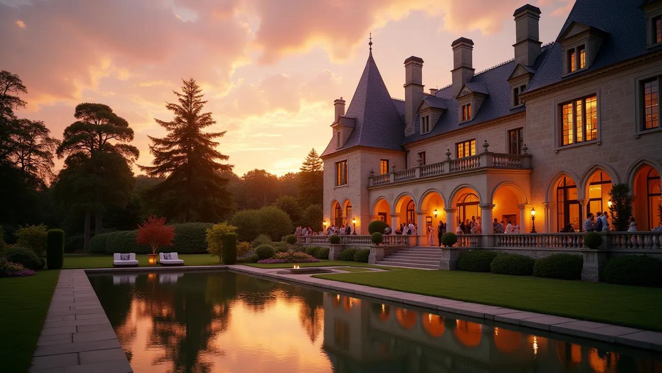 Table de réception de mariage décorée